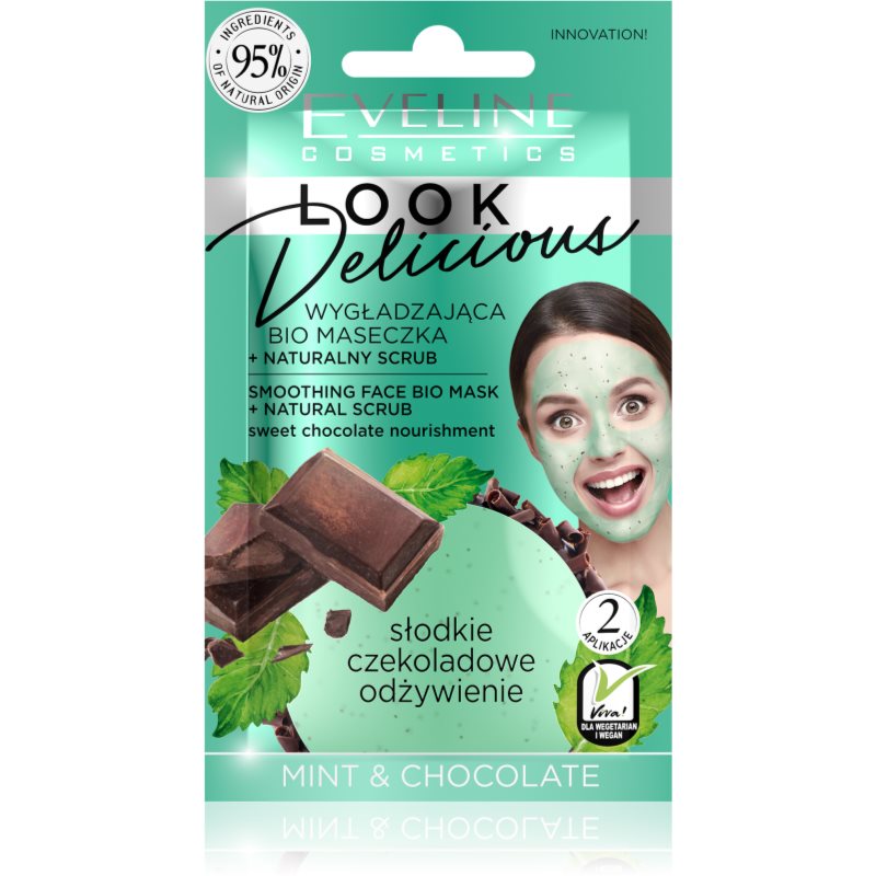 Eveline Cosmetics Look Delicious Mint & Chocolate hydratační vyhlazující maska s čokoládou 10 ml