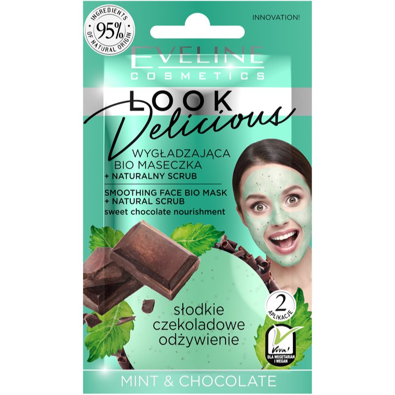Eveline Cosmetics Look Delicious Mint & Chocolate hydratační vyhlazující maska s čokoládou 10 ml