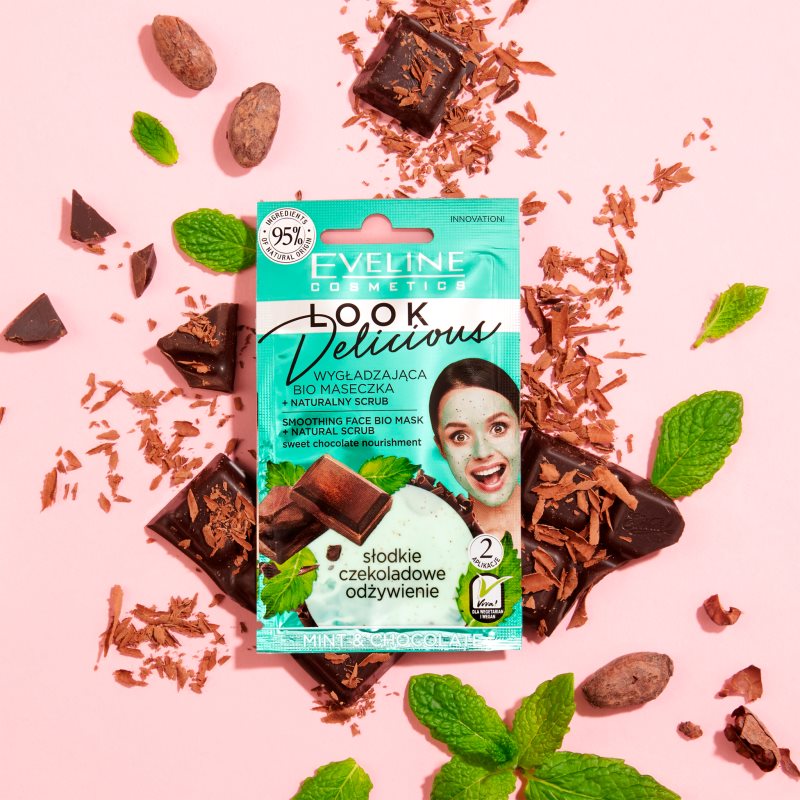 Eveline Cosmetics Look Delicious Mint & Chocolate Moisturising And Smoothing Mask With Chocolate 10 Ml