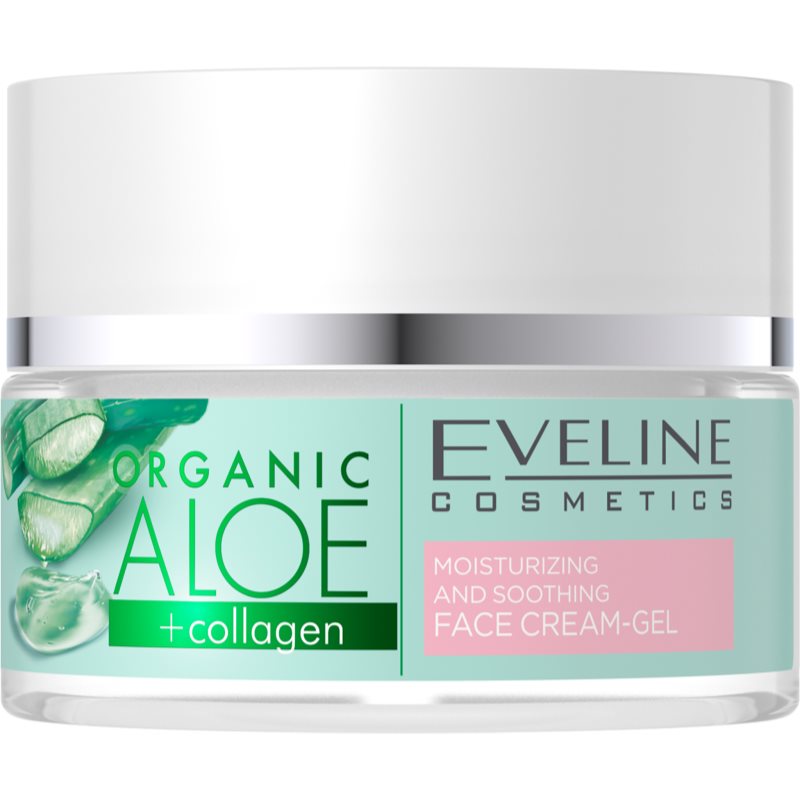 Eveline Cosmetics Organic Aloe aktívny intenzívne hydratačný gélový krém s upokojujúcim účinkom 50 ml