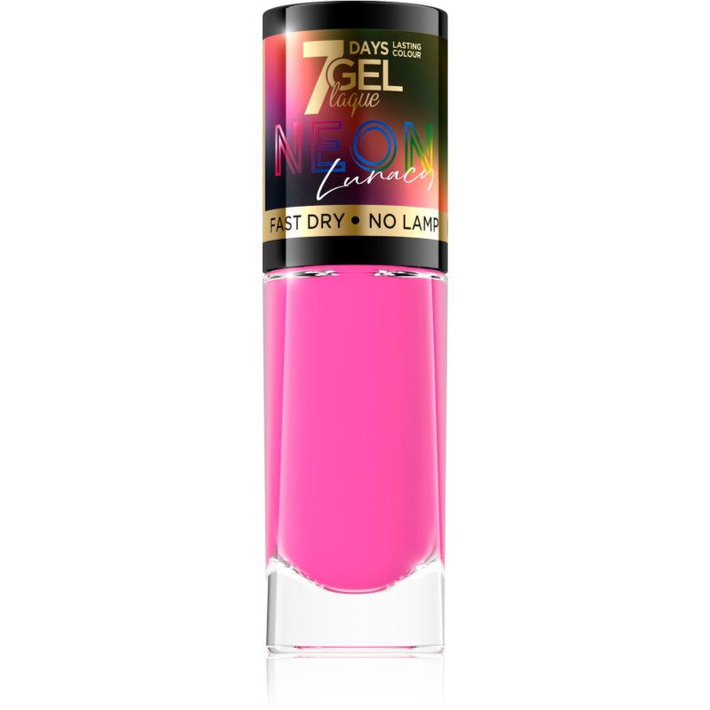 Eveline Cosmetics 7 Days Gel Laque Neon Lunacy neónový lak na nechty odtieň 83 8 ml