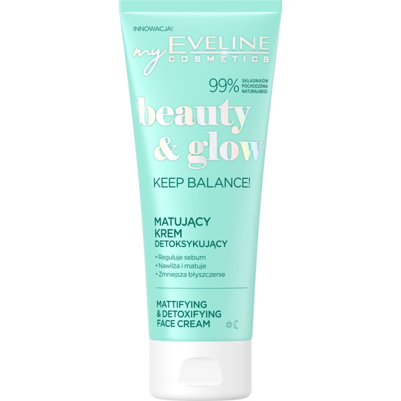 Eveline Cosmetics Beauty & Glow Keep Balance! mattierende Creme mit entschlackendem Effekt 75 ml