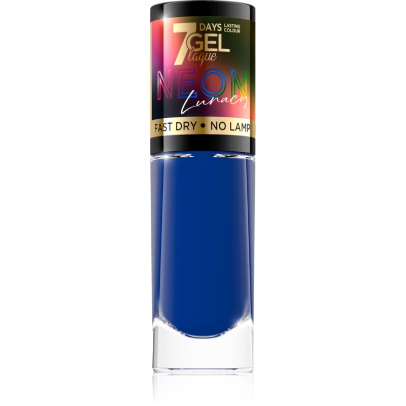 Eveline Cosmetics 7 Days Gel Laque Neon Lunacy neoninėje šviesoje spindintis nagų lakas atspalvis 85 8 ml