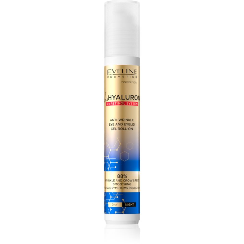 Eveline Cosmetics Eveline Cosmetics Bio Hyaluron 3x Retinol System kühlendes Augen Roll-on gegen Falten und dunkle Augenringe 15 ml