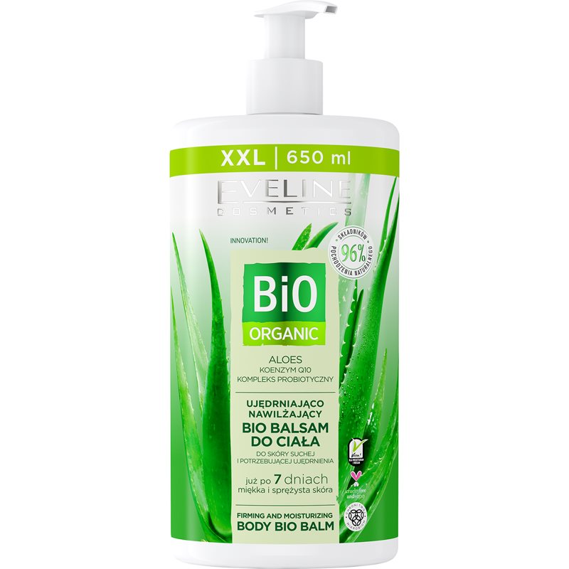 Eveline Cosmetics Bio Organic hydratačný telový balzam pre suchú pokožku 650 ml