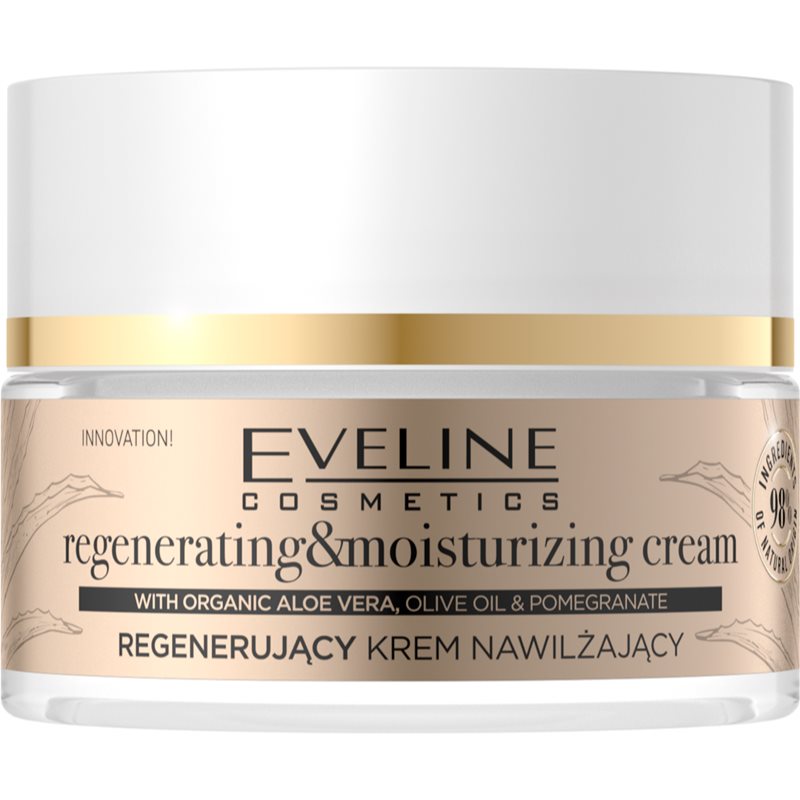 Eveline Cosmetics Organic Gold regeneračný a hydratačný krém s aloe vera 50 ml