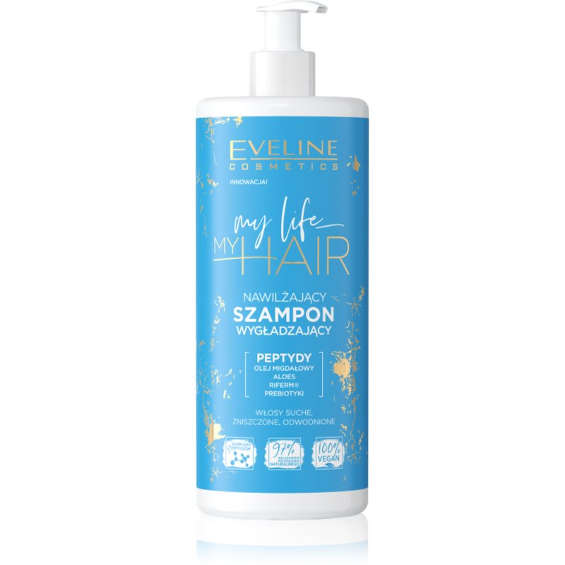 Eveline Cosmetics My Life My Hair vyhladzujúci šampón s hydratačným účinkom 500 ml