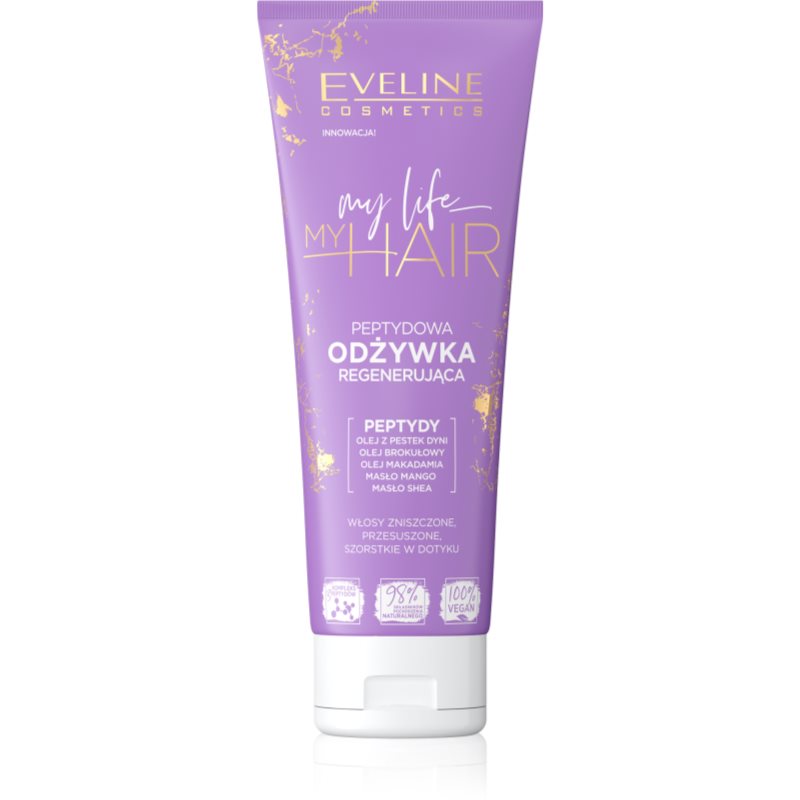 Eveline Cosmetics My Life My Hair hĺbkovo regeneračný kondicionér s peptidmi 250 ml