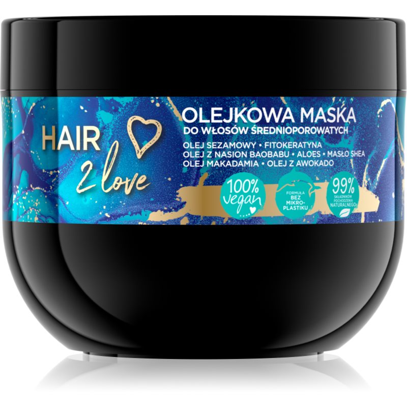

Eveline Cosmetics I'm Bio Hair 2 Love поживна зволожуюча маска для волосся
