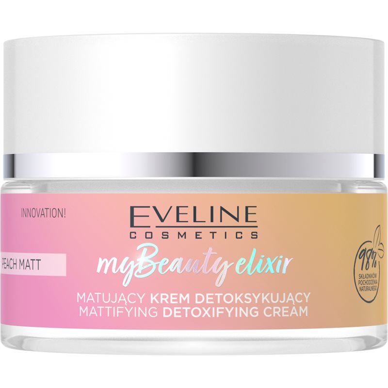 Eveline Cosmetics My Beauty Elixir Peach Matt detoxifying cream with matt effect 50 ml

