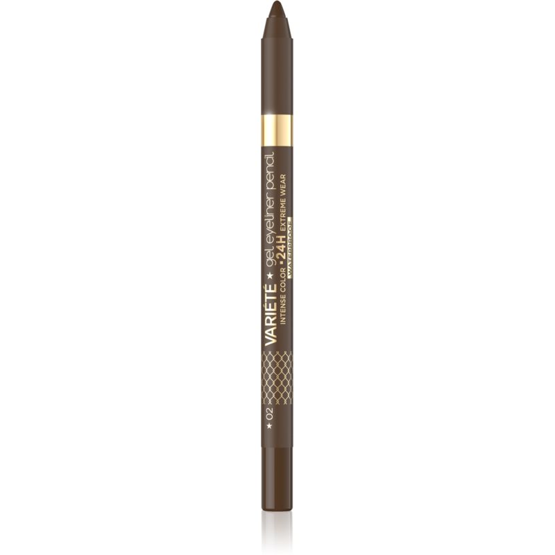 Eveline Cosmetics Variété водостійкий гелевий олівець для очей відтінок 02 Brown 1 кс
