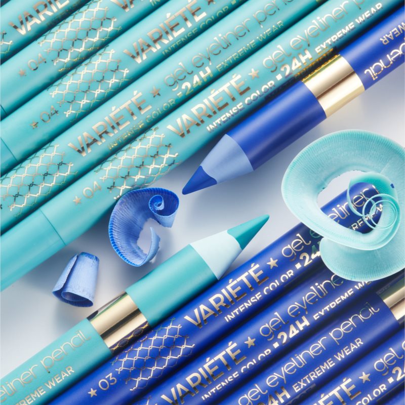 Eveline Cosmetics Variété Waterproof Gel Eyeliner Shade 03 Blue 1 Pc
