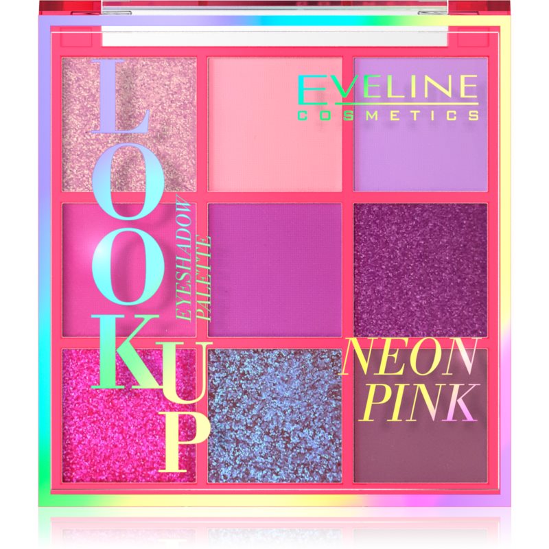 Eveline Cosmetics Look Up Neon Pink paletka očných tieňov 10,8 g