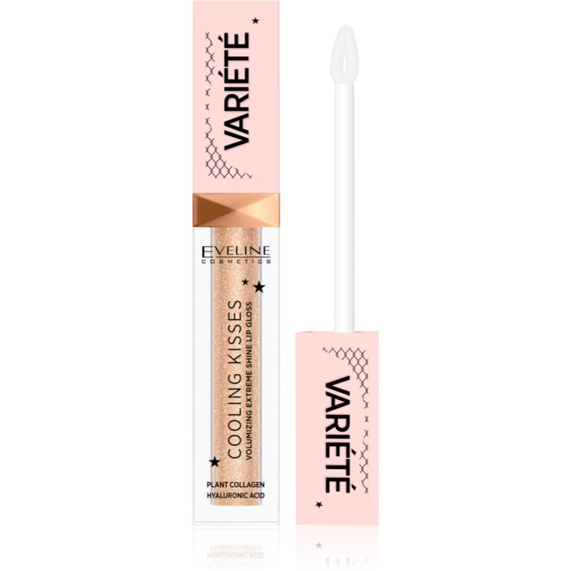 Eveline Cosmetics Variete Cooling Kisses hydrating lip gloss with cooling effect shade 01 Ice Mint 6