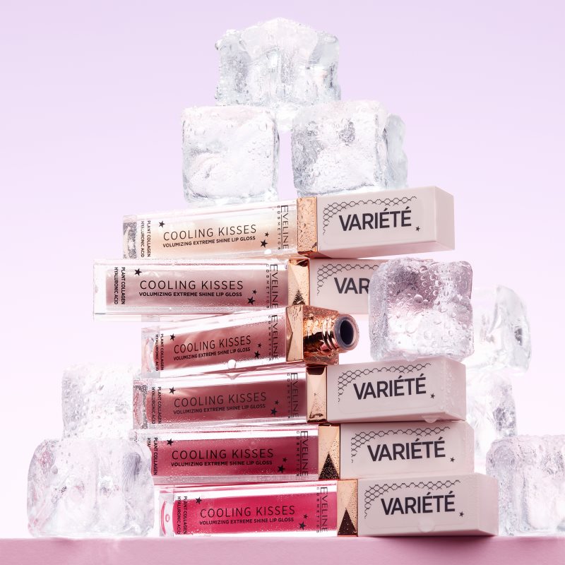 Eveline Cosmetics Variété Cooling Kisses зволожуючий блиск для губ з охолоджуючим ефектом відтінок 01 Ice Mint 6,8 мл