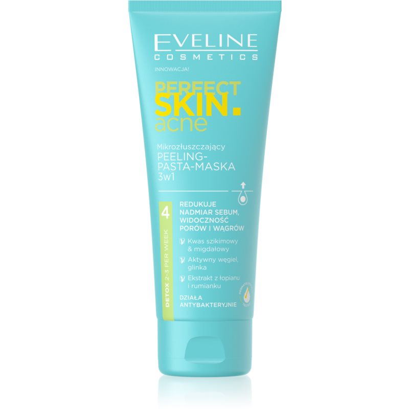 Фото - Засіб для очищення обличчя і тіла Eveline Cosmetics Perfect Skin .acne відлущуюча маска 3в1 75 мл 