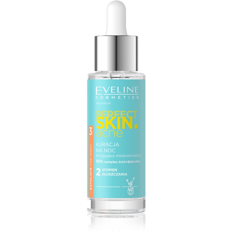 Eveline Cosmetics Perfect Skin .acne intenzívna nočná starostlivosť proti nedokonalostiam aknóznej pleti 30 ml