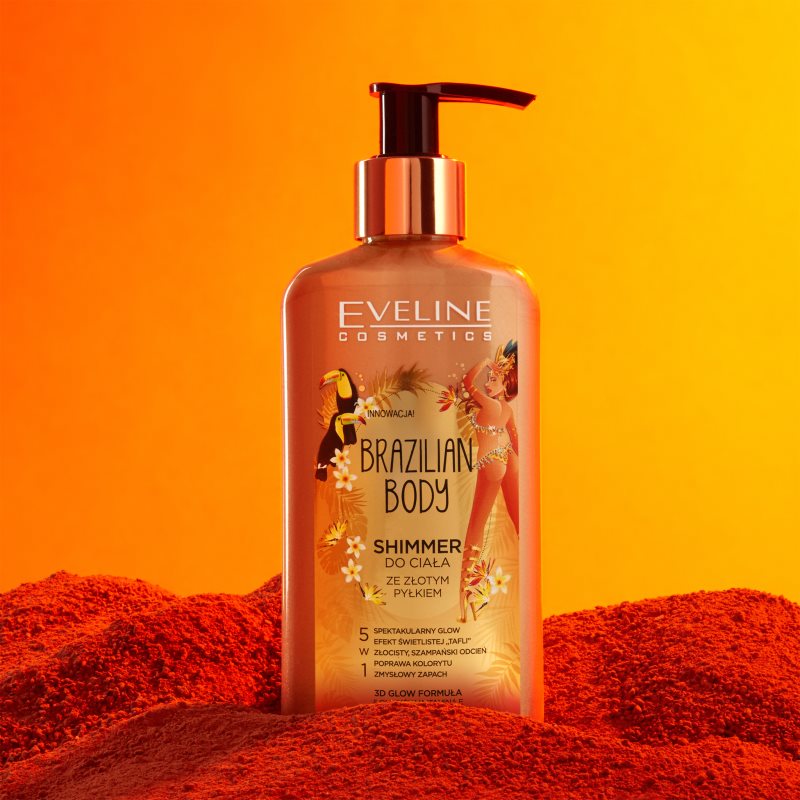 Eveline Cosmetics Brazilian Body емульсія для тіла з блискітками 150 мл