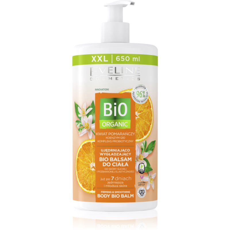 Eveline Cosmetics Bio Organic zjemňujúci telový balzam so spevňujúcim účinkom 650 ml