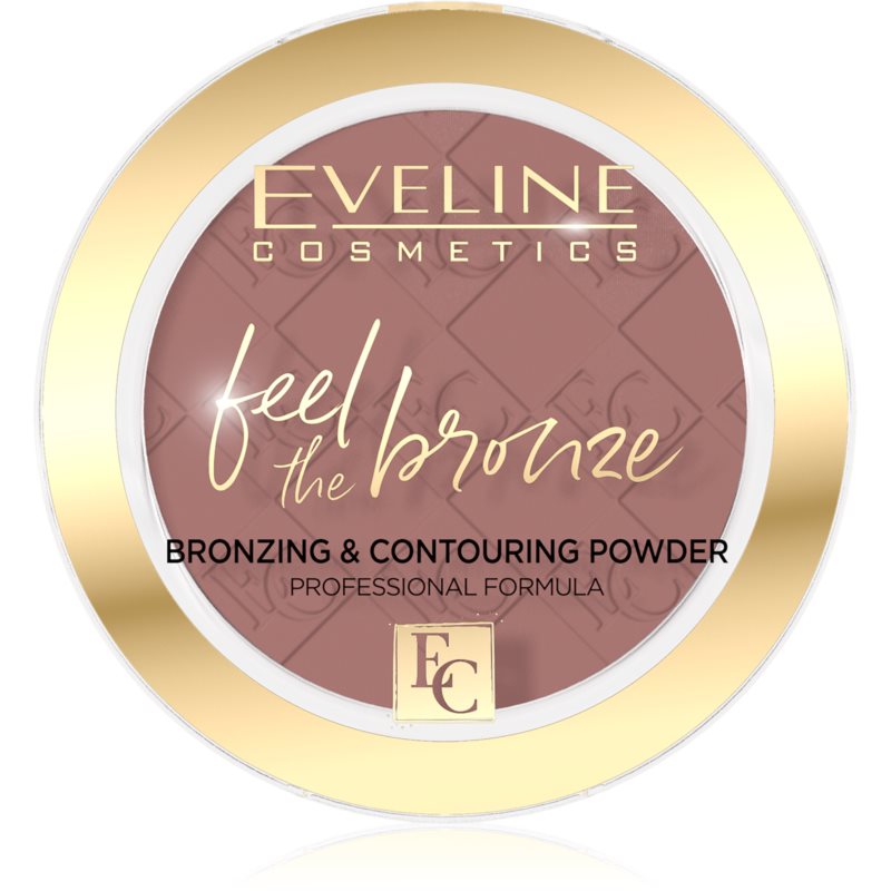 Eveline Cosmetics Feel The Bronze bronzujúci a kontúrovací púder odtieň 02 Chocolate Cake 4 g
