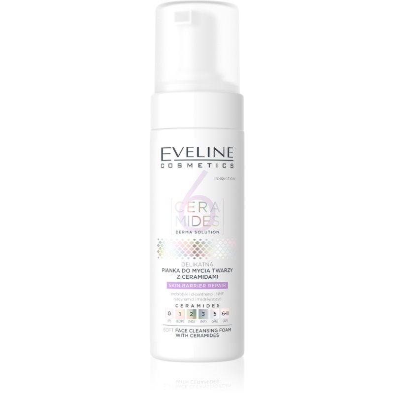 Eveline Cosmetics 6 Ceramides hloubkově čisticí pěna s ceramidy 150 ml