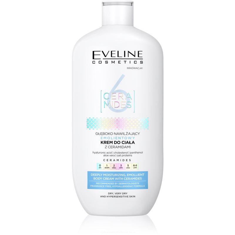 E-shop Eveline Cosmetics 6 Ceramides hydratační tělový krém pro suchou až velmi suchou pokožku bez parfemace 350 ml