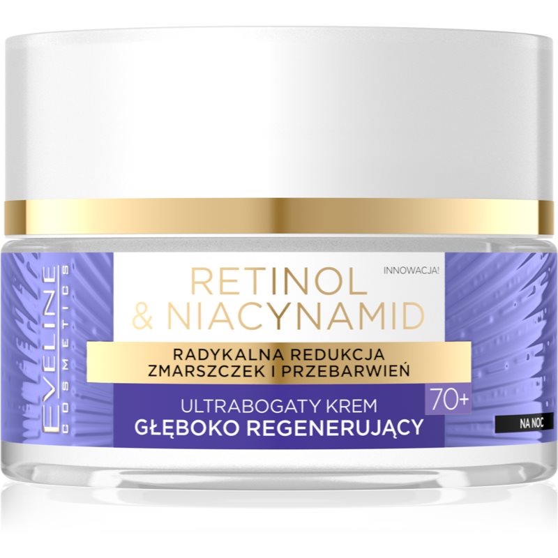 Eveline Cosmetics Retinol & Niacynamid tiefenwirksame regenerierende Nachtcreme 70+ 50 ml