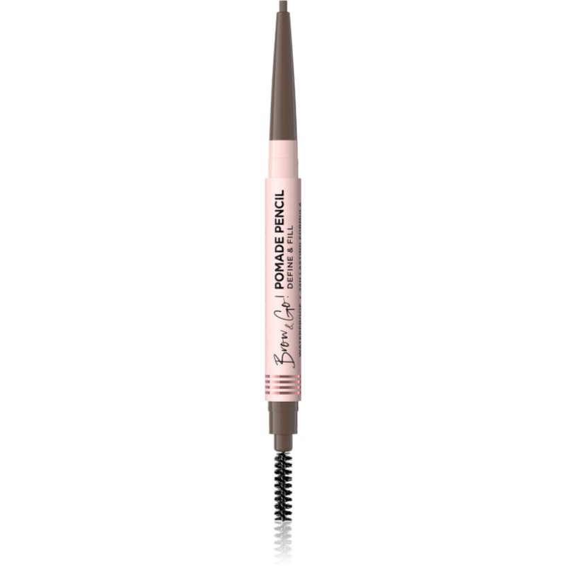 Eveline Cosmetics Brow & Go! vodeodolná ceruzka na obočie s kefkou 2 v 1 odtieň Taupe 4 g