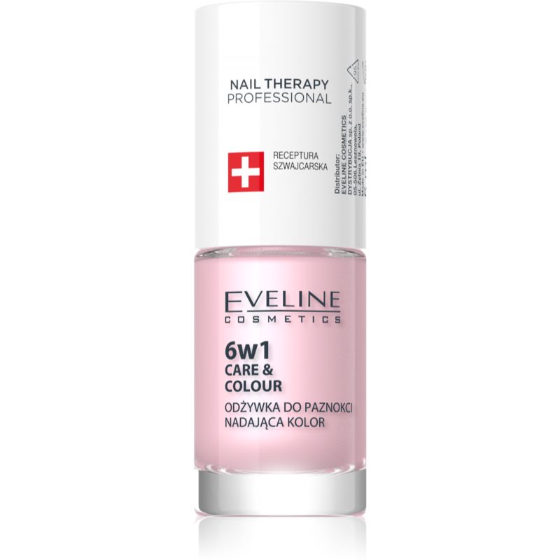 Eveline Cosmetics Nail Therapy Care & Colour kondicionér na nechty 6 v 1 odtieň Pink 5 ml