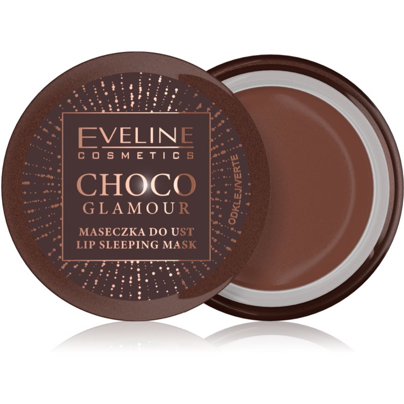 Eveline Cosmetics Choco Glamour нічна відновлююча маска для губ 12 мл