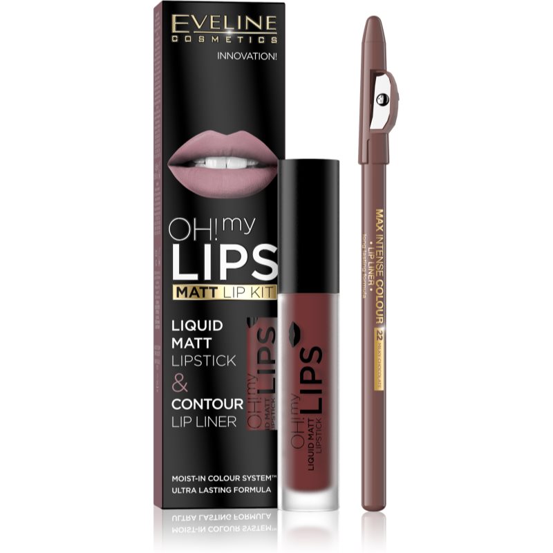 Eveline Cosmetics OH! my LIPS Matt набір для догляду за губами 16 2 кс