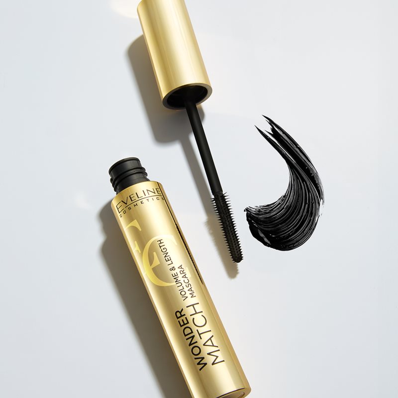 Eveline Cosmetics Wonder Match dúsító szempillaspirál árnyalat Black 7 ml termék 2. képe