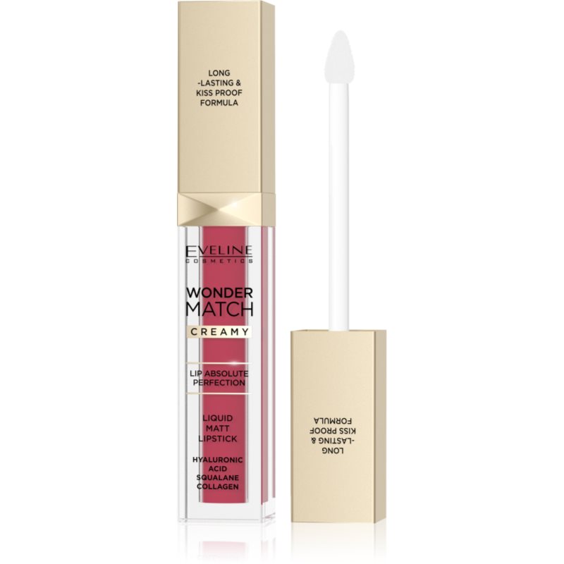 Eveline Cosmetics Eveline Cosmetics Wonder Match Creamy barra labial líquida mate tono 12 Charming Red 6.8 ml