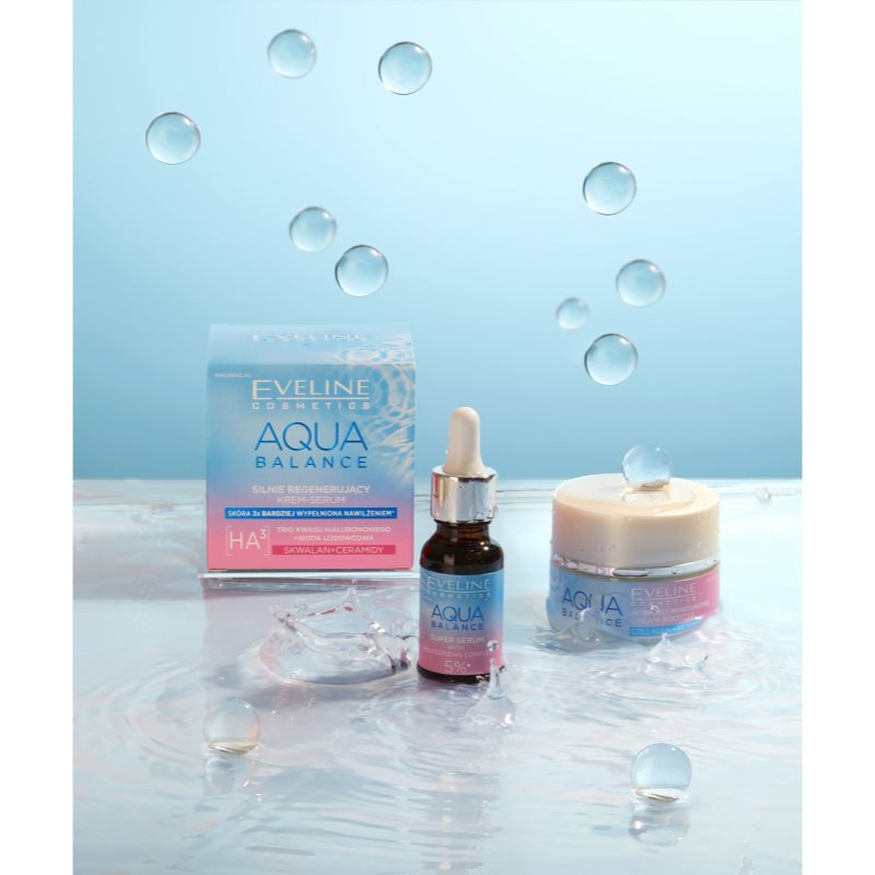 Eveline Cosmetics Aqua Balance Squalane + Ceramides regenerierende Intensivcreme mit feuchtigkeitsspendender Wirkung 50 ...