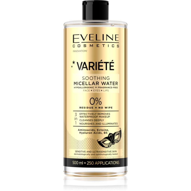 Eveline Cosmetics Variété Sensitive Micellar Water micellar water with a soothing effect 500 ml