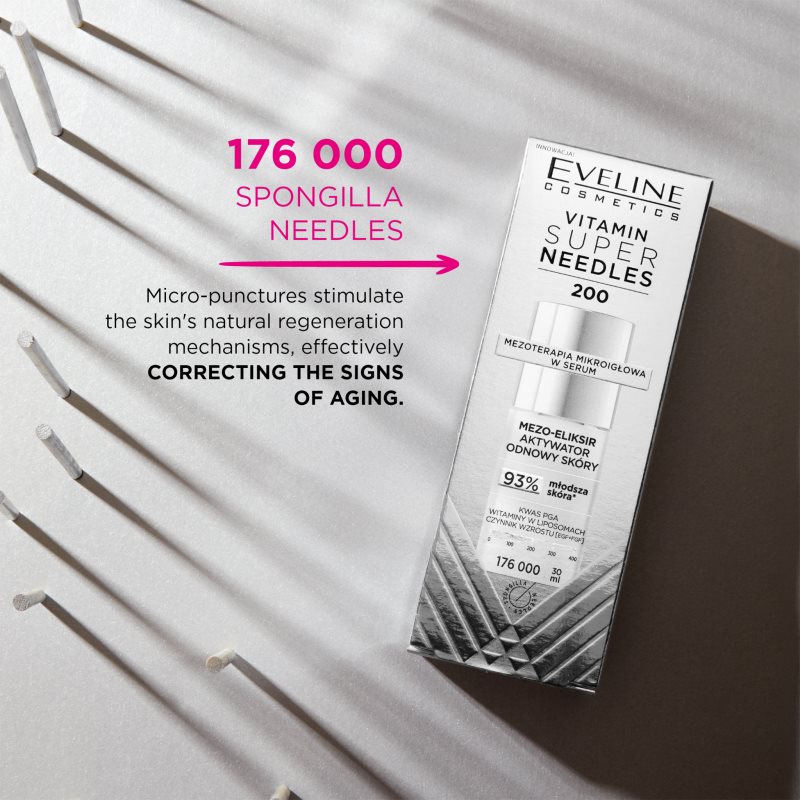 Eveline Cosmetics Vitamin Super Needles 200 Activator für die Erneuerung der Hautzellen 30 ml (Bild 3)