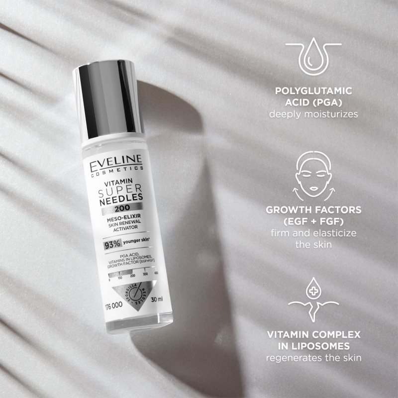Eveline Cosmetics Vitamin Super Needles 200 Activator für die Erneuerung der Hautzellen 30 ml (Bild 4)