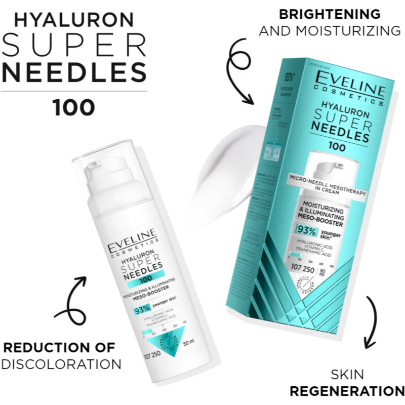 Eveline Cosmetics Hyaluron Super Needles 100 hydratační sérum 50 ml (obrázek 4)