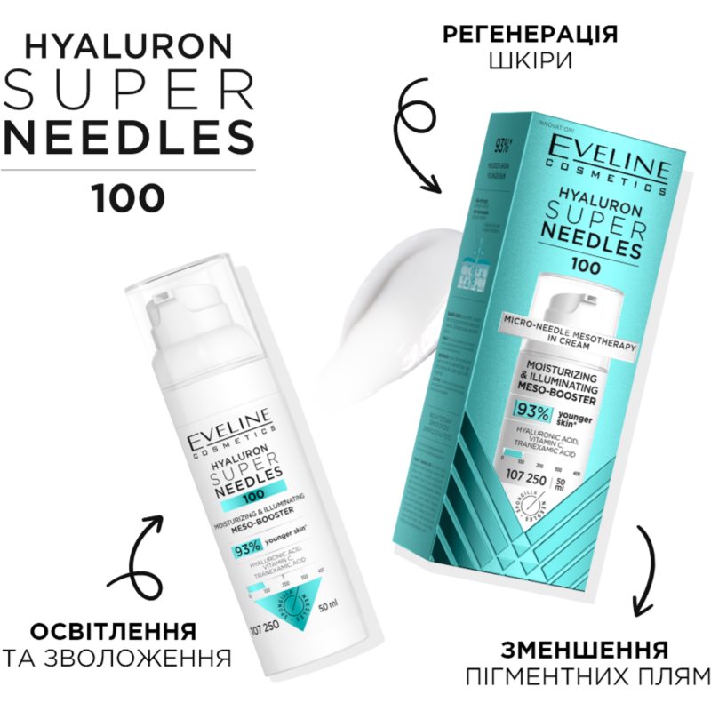 Eveline Cosmetics Hyaluron Super Needles 100 hydratační sérum 50 ml (obrázek 5)