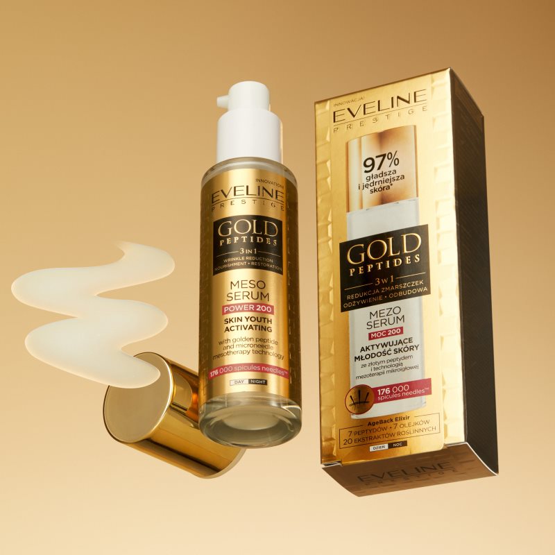 Eveline Cosmetics Gold Peptides 3 in 1 aktivierendes Serum für jugendliches Aussehen 30 ml (Bild 3)