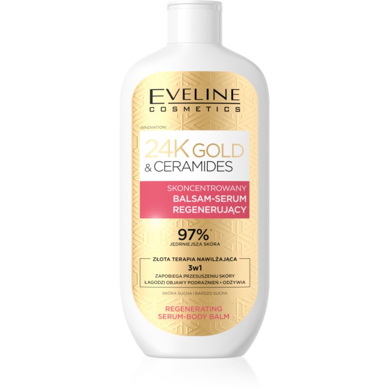 Eveline Cosmetics 24k Gold & Ceramidy Balsam-Serum balsamo rigenerante 3 in 1 400 ml