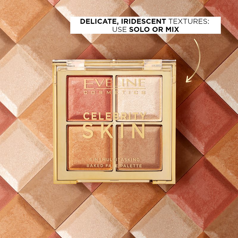 Eveline Cosmetics Celebrity Skin Konturier-Palette für die Wangen 4 in 1 16 g (Bild 4)