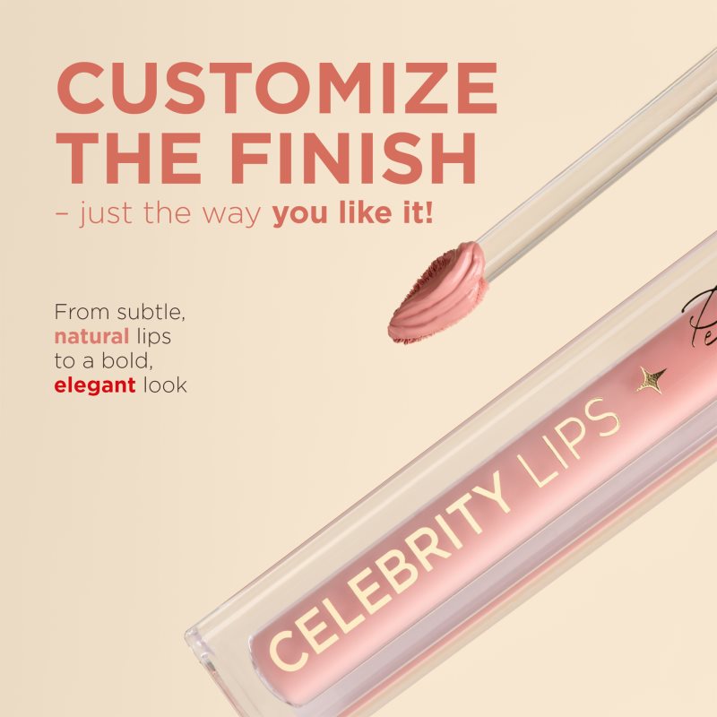 Eveline Cosmetics Celebrity Lips lang anhaltender, matter, flüssiger Lippenstift Farbton 01N 4 ml (Bild 6)