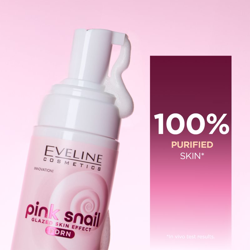 Eveline Cosmetics Pink Snail Glazed Skin Effect sanfter Reinigungsschaum für das Gesicht 150 ml (Bild 6)