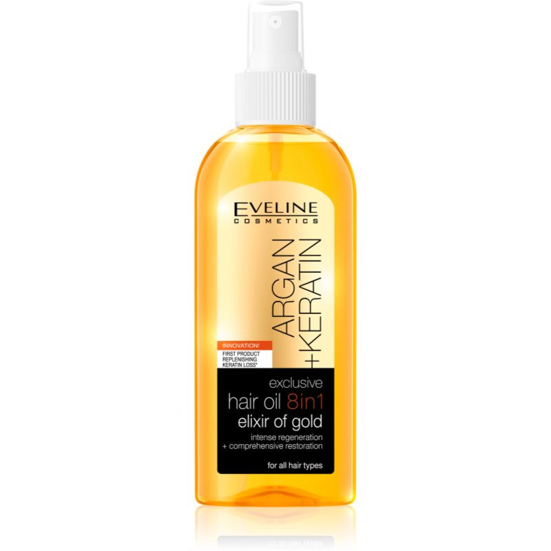 

Eveline Cosmetics Argan + Keratin олійка для волосся 8 в 1