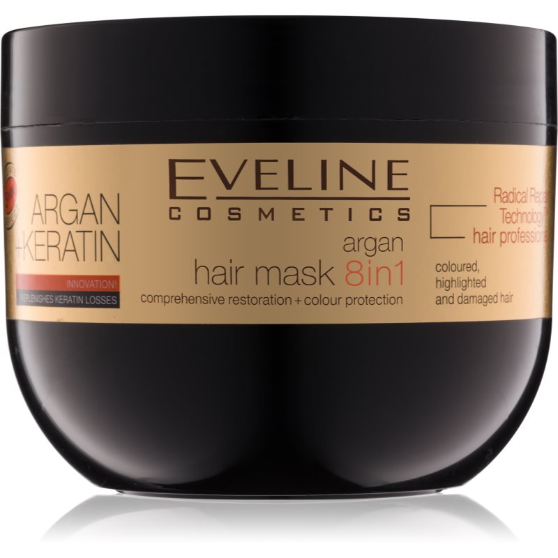 

Eveline Cosmetics Argan + Keratin маска для волосся з кератином та аргановою олією