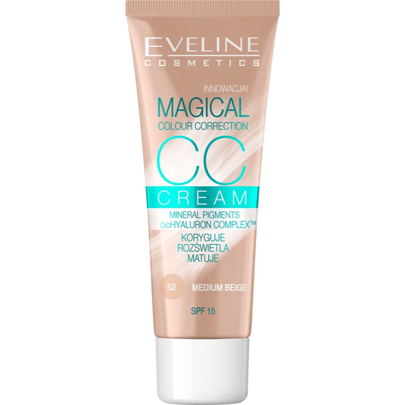 Eveline Cosmetics Magical Colour Correction CC krém SPF 15 odstín 52 Medium Beige 30 ml