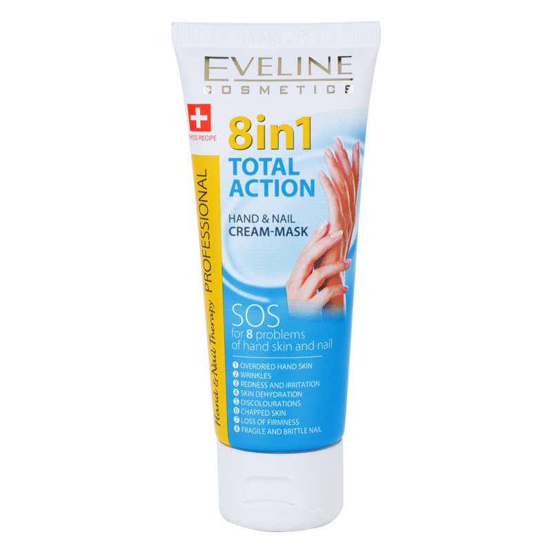 Eveline Cosmetics Total Action krém na ruky a nechty 8 v 1 75 ml