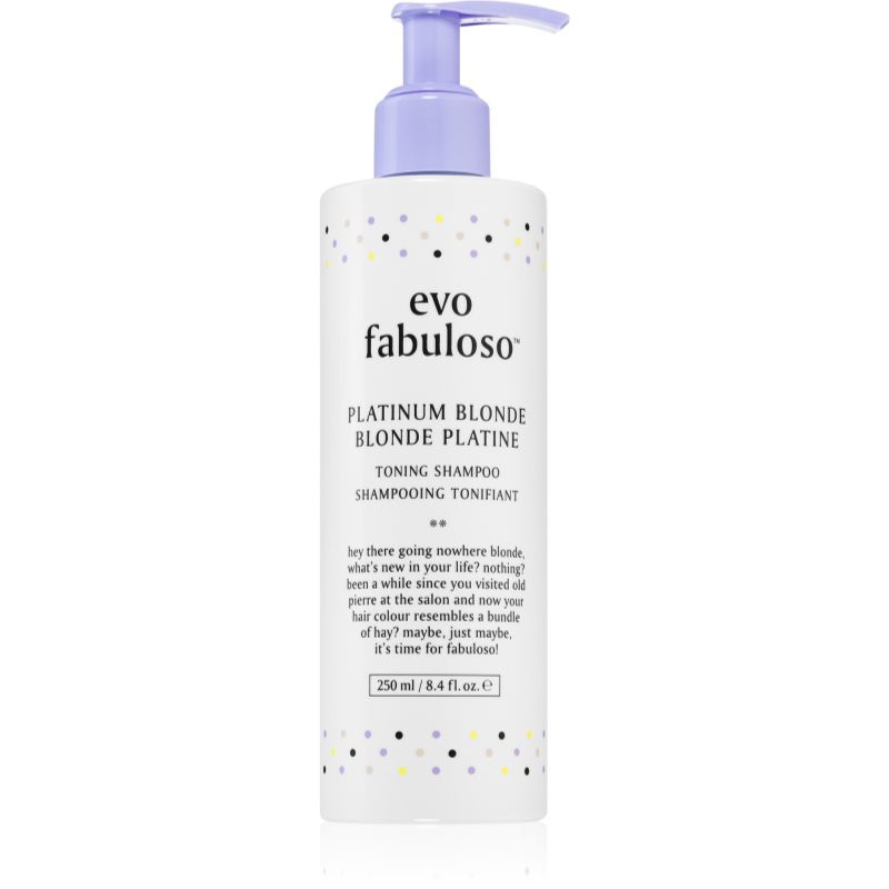 EVO Fabuloso Toning Shampoo shampoing tonifiant violet anti-jaunissement 250 ml female