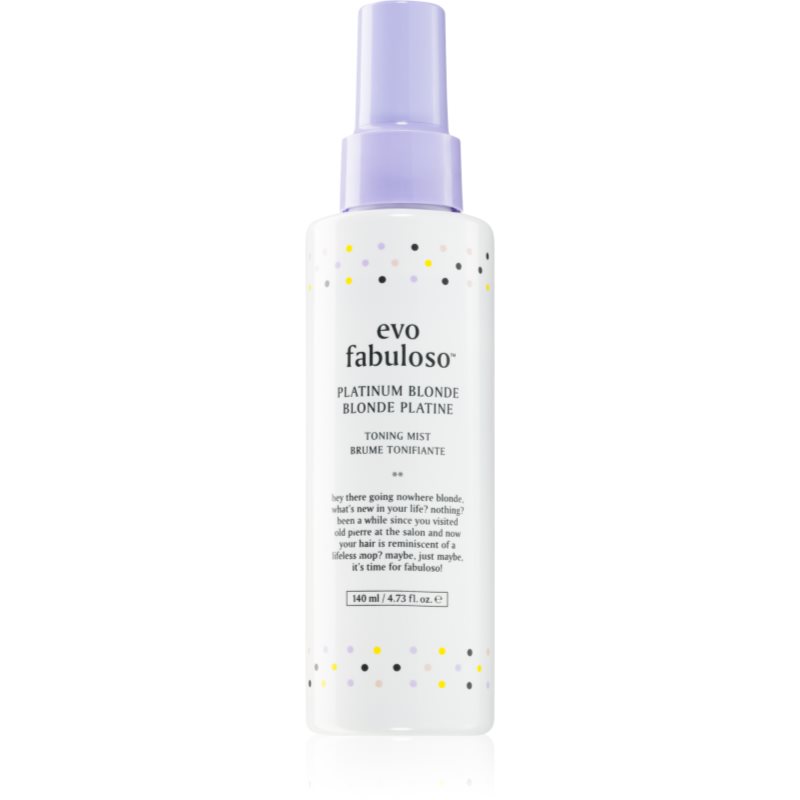 EVO Fabuloso Platinum Blonde Ton Mist sprej na vlasy neutralizující žluté tóny 140 ml